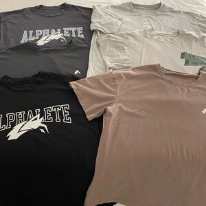 6 men’s alphalete T-shirts, xl